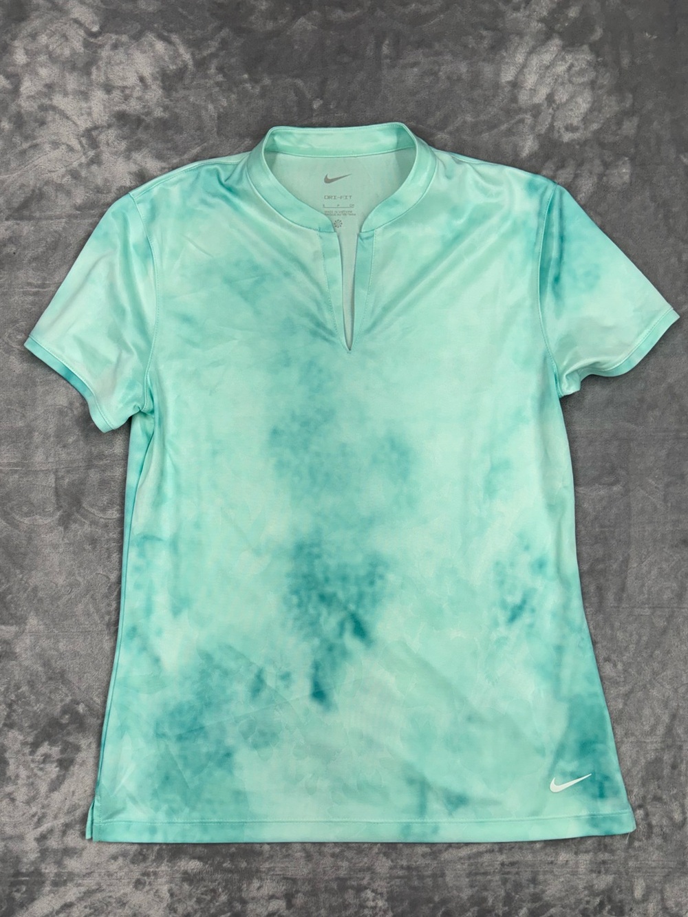 Nike‎ Mint Green Athletic Polo with subtle Floral design